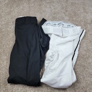 Alleson‎ Athletic Baseball Pants 2-Pair Black White Striped Medium